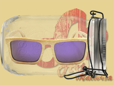 Gafas de sol de madera de bambu cuadradas