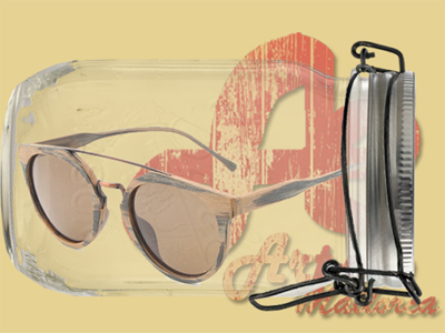 Gafas de sol de madera y metal