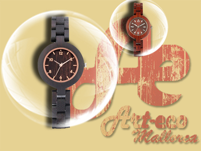 Reloj redondo de madera