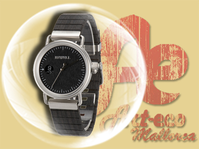 Modelo en acero y madera de ebano