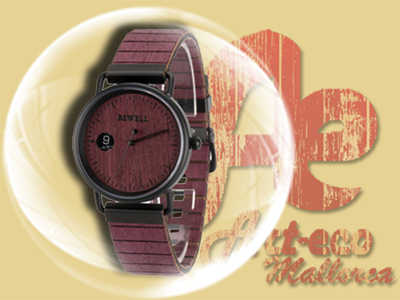 Modelo en acero negro y madera purpura