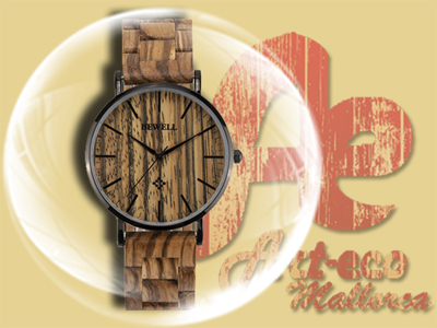 Modelo en acero negro y madera de zebrano