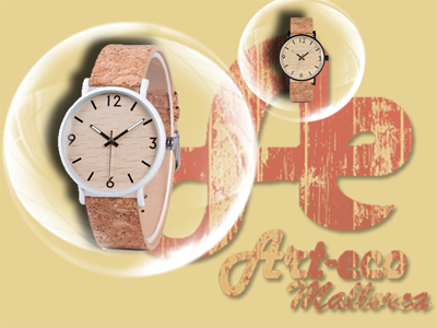 Reloj de acero y corcho