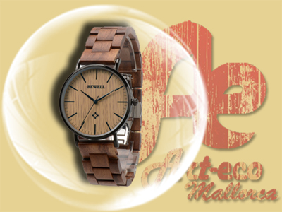 Modelo en madera de acacia y acero negro