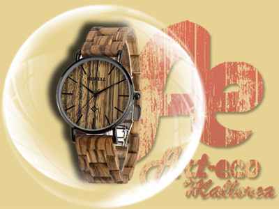 Modelo en madera de zebrano y acero negro